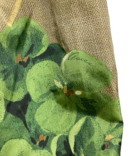 GUCCI（グッチ）GUCCI (グッチ) ボクサーフラワープリントナイロンショーツ オリーブ サイズ:48の古着・服飾アイテム