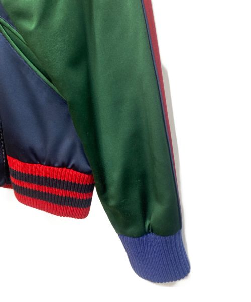 GUCCI（グッチ）GUCCI (グッチ) タイガー刺繍スカジャン/482141 Z641B ネイビー×グリーン サイズ:SIZE 48の古着・服飾アイテム