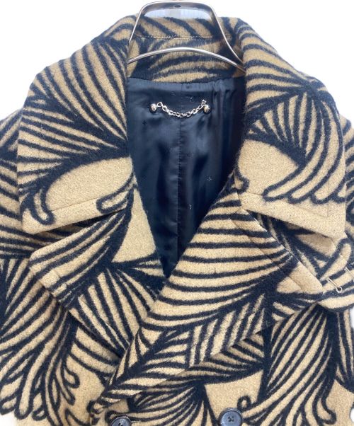 LOUIS VUITTON（ルイ ヴィトン）LOUIS VUITTON (ルイ ヴィトン) Christopher Nemeth (クリストファーネメス) ロープ柄ウールコート ベージュ サイズ:50の古着・服飾アイテム