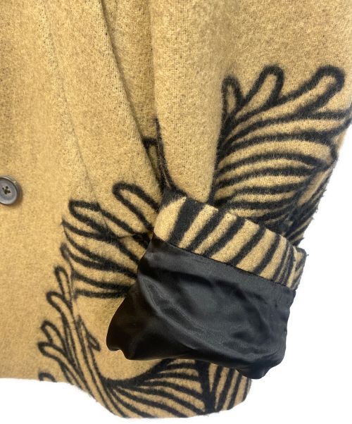 LOUIS VUITTON（ルイ ヴィトン）LOUIS VUITTON (ルイ ヴィトン) Christopher Nemeth (クリストファーネメス) ロープ柄ウールコート ベージュ サイズ:50の古着・服飾アイテム