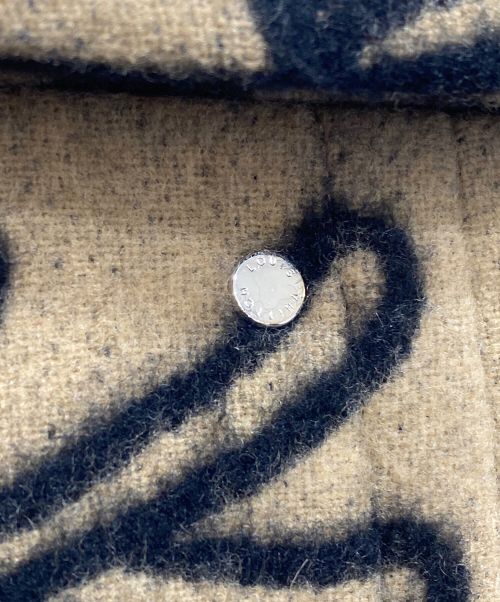 LOUIS VUITTON（ルイ ヴィトン）LOUIS VUITTON (ルイ ヴィトン) Christopher Nemeth (クリストファーネメス) ロープ柄ウールコート ベージュ サイズ:50の古着・服飾アイテム