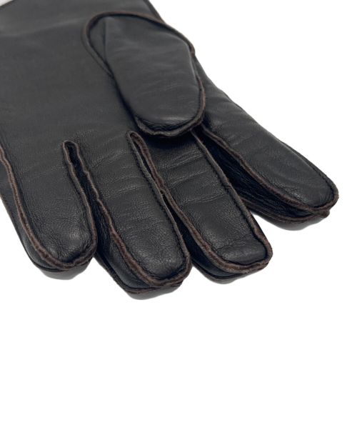 GUCCI（グッチ）GUCCI (グッチ) レザーグローブ ブラウン サイズ:SIZE 9 1/2の古着・服飾アイテム