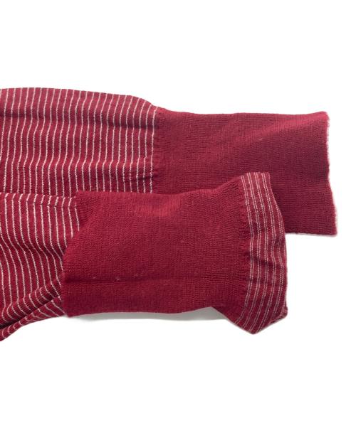 JOHN SMEDLEY（ジョンスメドレー）JOHN SMEDLEY (ジョンスメドレー) ボーダーニットポロ ボルドー サイズ:Mの古着・服飾アイテム