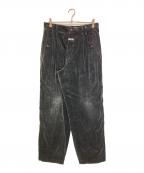 CLOSED UOMOクローズド ウオモ）の古着「ツータックベロアパンツ」｜ブラック