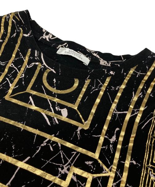 VERSACE COLLECTION（ヴェルサーチ コレクション）VERSACE COLLECTION (ヴェルサーチ コレクション) プリントTシャツ ブラック サイズ:XLの古着・服飾アイテム