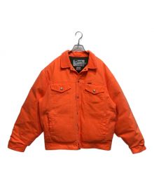 SUPREME×Schott（シュプリーム×ショット）の古着「Canvas Down Trucker Jacket」｜オレンジ