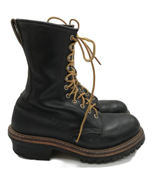 RED WING（レッドウィング）RED WING (レッドウィング) ロガーブーツ/赤羽刺繍タグ /PT91  ブラック サイズ:7 1/2 EEの古着・服飾アイテム