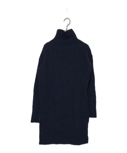 POLO RALPH LAUREN（ポロ・ラルフローレン）POLO RALPH LAUREN (ポロ・ラルフローレン) カシミヤ混ケーブルニットワンピース ネイビー サイズ:XSの古着・服飾アイテム