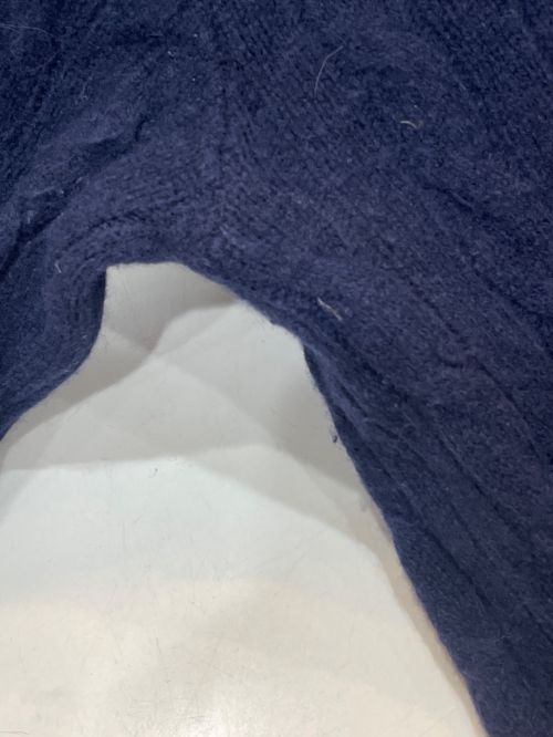 POLO RALPH LAUREN（ポロ・ラルフローレン）POLO RALPH LAUREN (ポロ・ラルフローレン) カシミヤ混ケーブルニットワンピース ネイビー サイズ:XSの古着・服飾アイテム