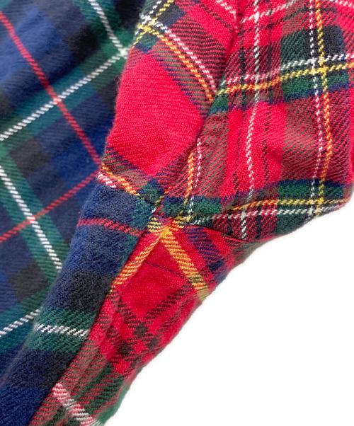 RALPH LAUREN（ラルフローレン）RALPH LAUREN (ラルフローレン) クレイジーチェックBDシャツ ブルー×グリーン サイズ:Lの古着・服飾アイテム