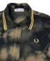 中古・古着 FRED PERRY (フレッドペリー) AKANE UTSUNOMIYA (アカネウツノミヤ) タイダイ ピケ ポロシャツ ブラック×ベージュ サイズ:36：6000円