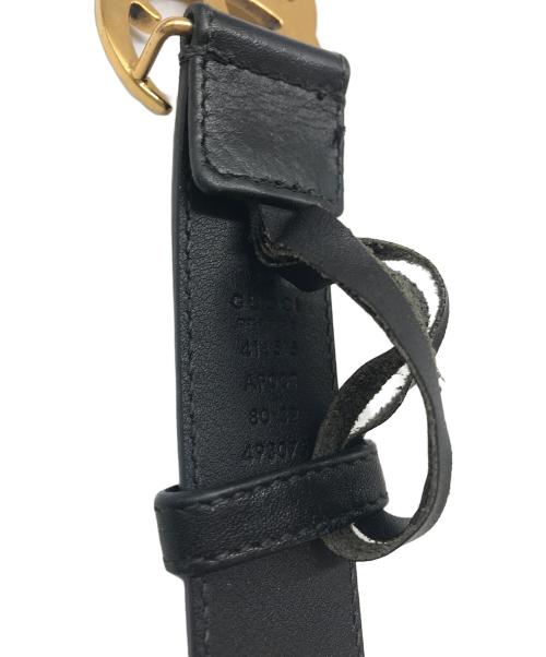 GUCCI（グッチ）GUCCI (グッチ) GUCCI/GGマーモントレザーベルト/414516 ブラックの古着・服飾アイテム