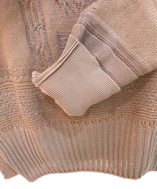 Mame Kurogouchi（マメクロゴウチ）Mame Kurogouchi (マメクロゴウチ) Mixed Knitted Fablic Pullover ベージュ サイズ:1の古着・服飾アイテム