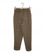 3.1 phillip limスリーワンフィリップリム）の古着「グレンチェック タック スラックス」｜ブラウン