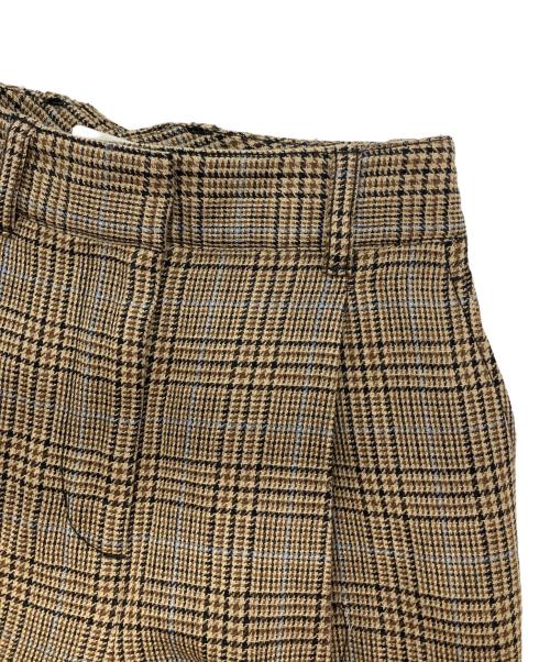 3.1 phillip lim（スリーワンフィリップリム）3.1 phillip lim (スリーワンフィリップリム) グレンチェック タック スラックス ブラウン サイズ:00の古着・服飾アイテム