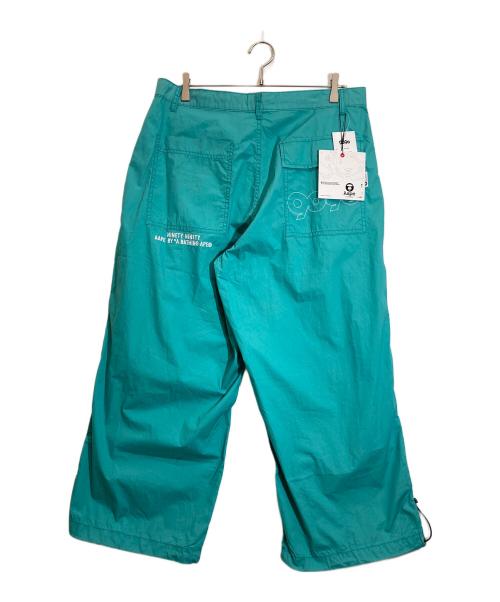 9090（9090）9090 (9090) Aape BY A BATHING APE (エーエイプ バイ アベイシングエイプ) WOVEN PANT/AAPPTM9601XXJ ブルー サイズ:Lの古着・服飾アイテム