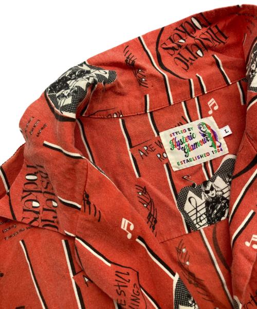 Hysteric Glamour（ヒステリックグラマー）Hysteric Glamour (ヒステリックグラマー) オープンカラーシャツ レッド サイズ:Lの古着・服飾アイテム