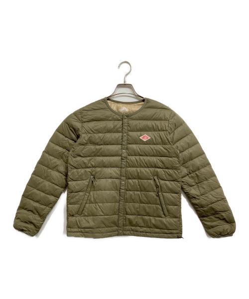 DANTON（ダントン）DANTON (ダントン) ノーカラーダウンジャケット カーキ サイズ:36の古着・服飾アイテム