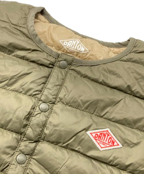 DANTON（ダントン）DANTON (ダントン) ノーカラーダウンジャケット カーキ サイズ:36の古着・服飾アイテム