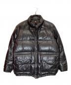 RED EARレッドイアー）の古着「カウレザーダウンジャケット」｜ブラウン