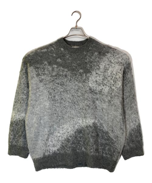 WYM LIDNM（ウィム バイ リドム）WYM LIDNM (ウィム バイ リドム) MOHAIR BLEND JACQUARD SHAGGY KNIT グレー サイズ:Ⅿの古着・服飾アイテム