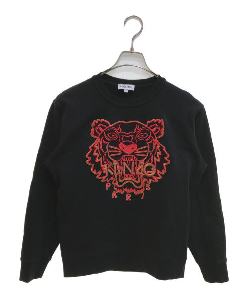 KENZO（ケンゾー）KENZO (ケンゾー) ザイヤーオブ ザ タイガークルーネックスウェットシャツ/FC52SW824CMB ブラック サイズ:XSの古着・服飾アイテム