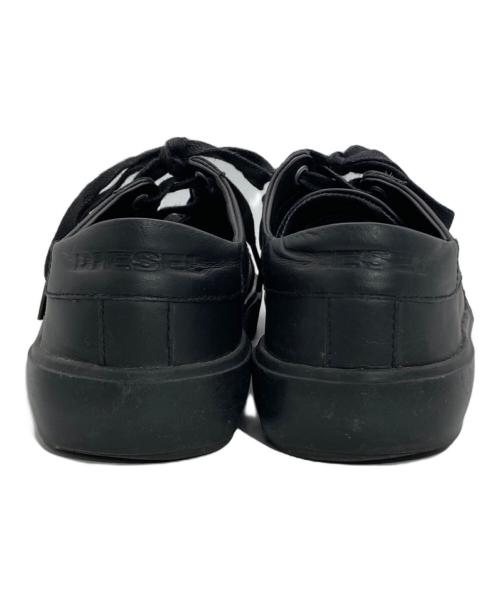 DIESEL（ディーゼル）DIESEL (ディーゼル) レザースニーカー ブラック サイズ:26.5の古着・服飾アイテム