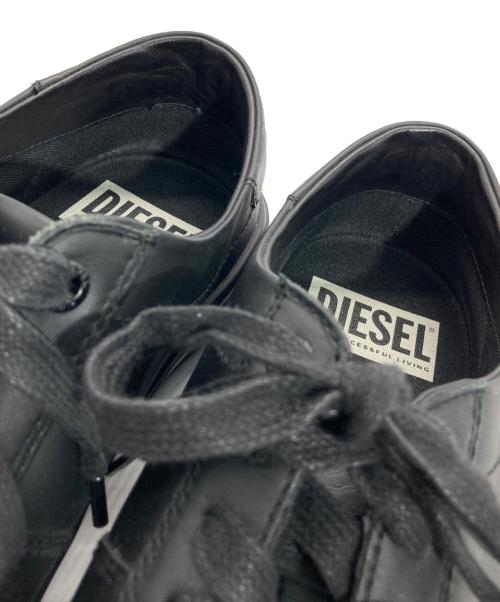 DIESEL（ディーゼル）DIESEL (ディーゼル) レザースニーカー ブラック サイズ:26.5の古着・服飾アイテム
