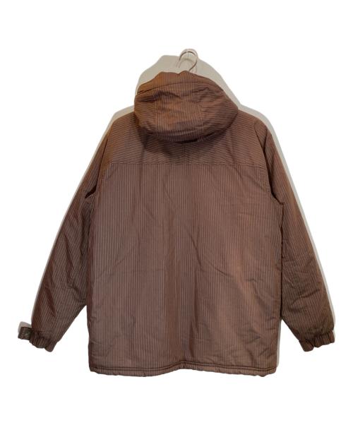 stussy（ステューシー）stussy (ステューシー) サーモライトストライプ中綿ジャケット ブラウン サイズ:Mの古着・服飾アイテム