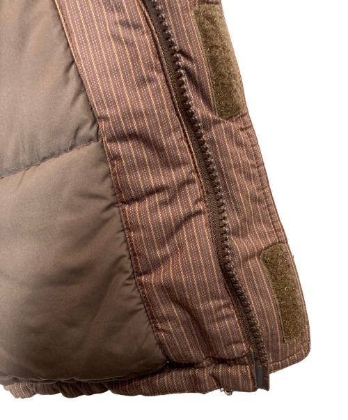 stussy（ステューシー）stussy (ステューシー) サーモライトストライプ中綿ジャケット ブラウン サイズ:Mの古着・服飾アイテム