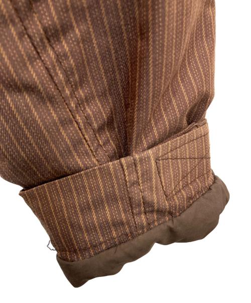 stussy（ステューシー）stussy (ステューシー) サーモライトストライプ中綿ジャケット ブラウン サイズ:Mの古着・服飾アイテム