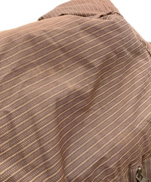 stussy（ステューシー）stussy (ステューシー) サーモライトストライプ中綿ジャケット ブラウン サイズ:Mの古着・服飾アイテム