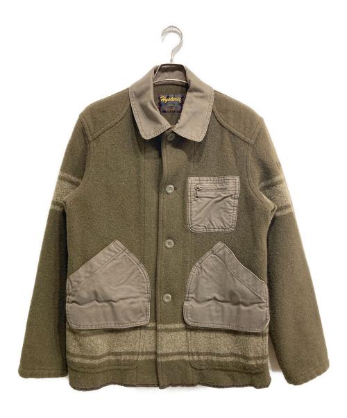 hysteric（ヒステリック）Hysteric (ヒステリック) ウールカバーオールタイプジャケット カーキ サイズ:Freeの古着・服飾アイテム
