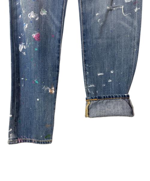 POLO RALPH LAUREN（ポロ・ラルフローレン）POLO RALPH LAUREN (ポロ・ラルフローレン) ペイントデニムパンツ インディゴ サイズ:26の古着・服飾アイテム