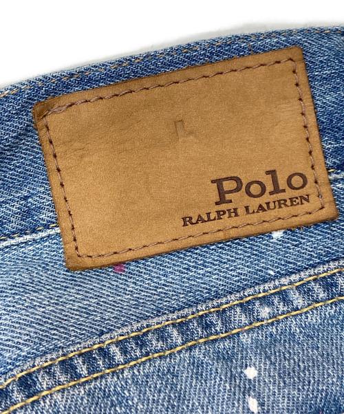 POLO RALPH LAUREN（ポロ・ラルフローレン）POLO RALPH LAUREN (ポロ・ラルフローレン) ペイントデニムパンツ インディゴ サイズ:26の古着・服飾アイテム