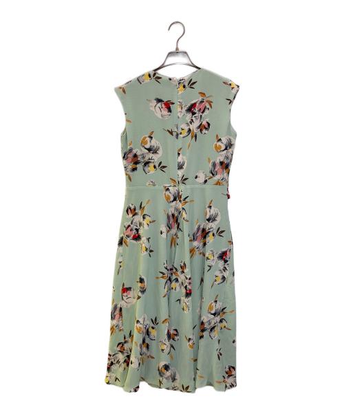 LAUREN RALPH LAUREN（ローレンラルフローレン）LAUREN RALPH LAUREN (ローレンラルフローレン) 総柄ワンピース グリーン サイズ:2の古着・服飾アイテム