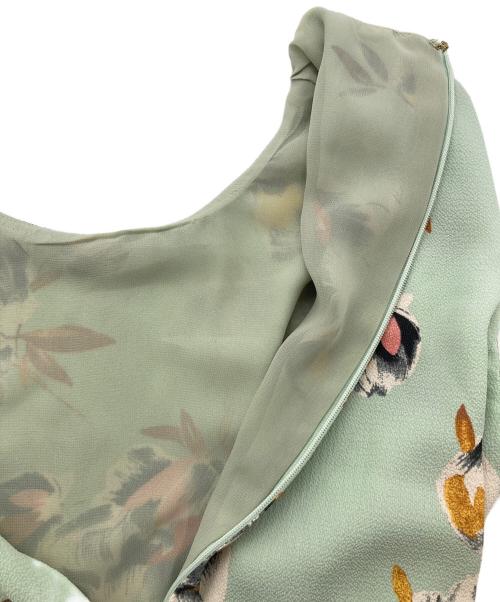 LAUREN RALPH LAUREN（ローレンラルフローレン）LAUREN RALPH LAUREN (ローレンラルフローレン) 総柄ワンピース グリーン サイズ:2の古着・服飾アイテム