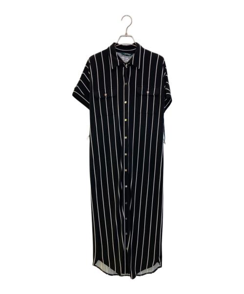 LAUREN RALPH LAUREN（ローレンラルフローレン）LAUREN RALPH LAUREN (ローレンラルフローレン) ジャージーシャツワンピース ブラック サイズ:Sの古着・服飾アイテム