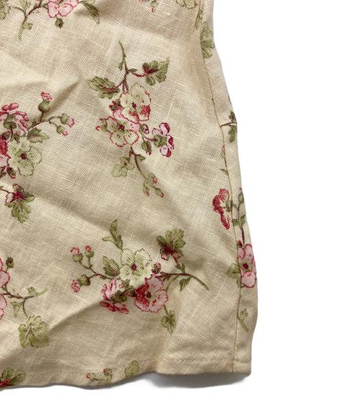 LAUREN RALPH LAUREN（ローレンラルフローレン）LAUREN RALPH LAUREN (ローレンラルフローレン) 総柄シャツワンピース ベージュ サイズ:2の古着・服飾アイテム