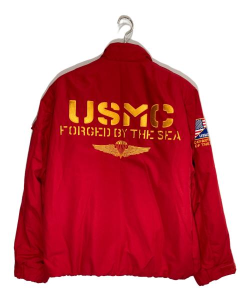 AVIREX（アヴィレックス）AVIREX (アヴィレックス) USMC ユーティリティー パディングジャケット レッド サイズ:Lの古着・服飾アイテム