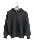 Burberry'sバーバリーズ）の古着「カシミヤ混ニットパーカー」｜ブラック