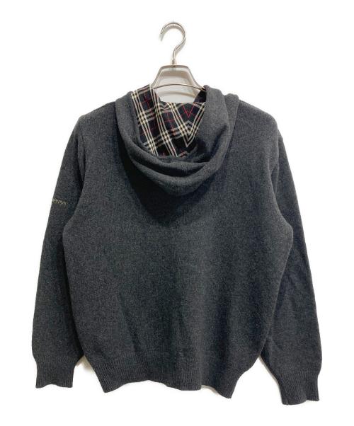 Burberry's（バーバリーズ）Burberry's (バーバリーズ) カシミヤ混ニットパーカー ブラック サイズ:Ⅿの古着・服飾アイテム