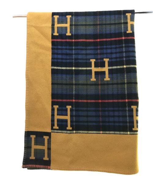 HERMES（エルメス）HERMES (エルメス) カシミヤ混ブランケット ブラウンの古着・服飾アイテム