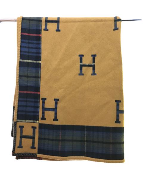 HERMES（エルメス）HERMES (エルメス) カシミヤ混ブランケット ブラウンの古着・服飾アイテム
