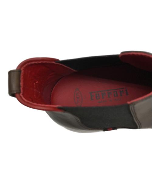 TOD'S（トッズ）TOD'S (トッズ) Ferrari (フェラーリ) サイドゴアブーツ/XRM0ZG0R760V2J0678 ブラウン サイズ:9の古着・服飾アイテム