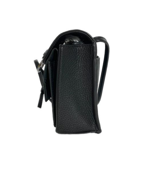 ear PAPILLONNER（イアパピヨネ）ear PAPILLONNER (イアパピヨネ) レザーフラップショルダーバッグ ブラックの古着・服飾アイテム