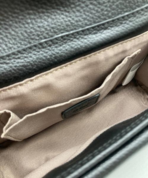 ear PAPILLONNER（イアパピヨネ）ear PAPILLONNER (イアパピヨネ) レザーフラップショルダーバッグ ブラックの古着・服飾アイテム