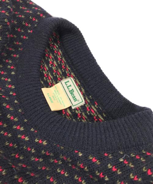 L.L.Bean（エルエルビーン）L.L.Bean (エルエルビーン) 70s-80s バーズアイプルオーバーニット ネイビー サイズ:XLの古着・服飾アイテム