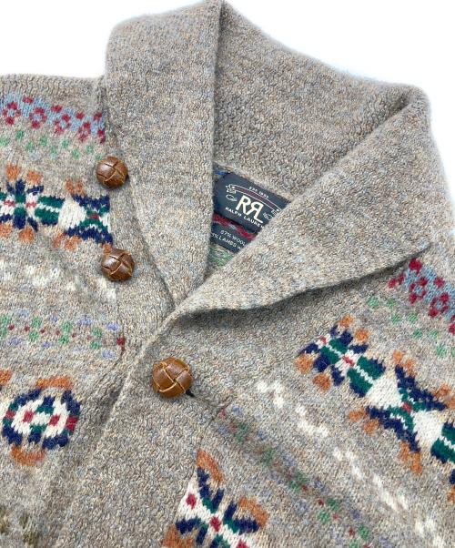 RRL（ダブルアールエル）RRL (ダブルアールエル) フェアアイル柄ショールカラーカーディガン ブラウン サイズ:Ｓの古着・服飾アイテム