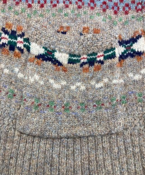RRL（ダブルアールエル）RRL (ダブルアールエル) フェアアイル柄ショールカラーカーディガン ブラウン サイズ:Ｓの古着・服飾アイテム